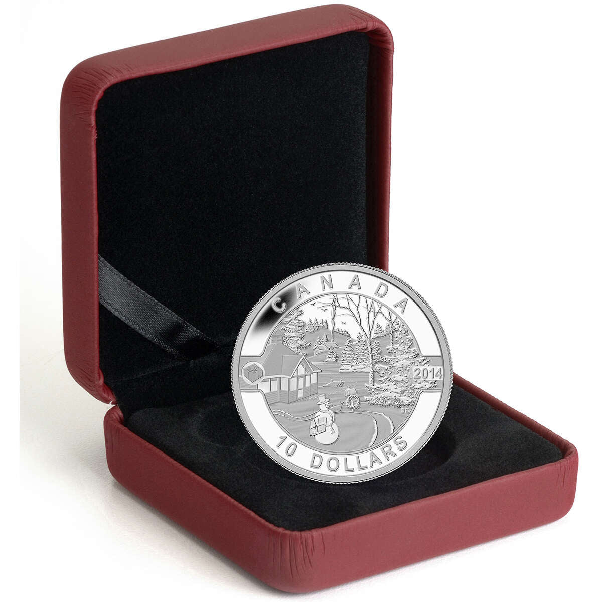 1/2 oz 2014 $10 O Canada: Canadian Holiday Scene - Pure Silver Coin