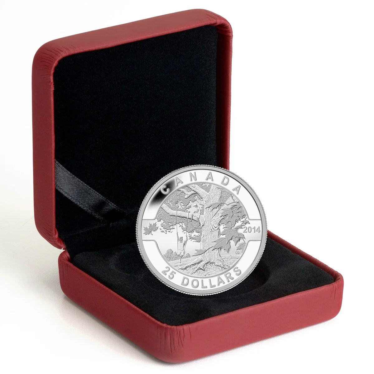 1 oz O Canada: Under the Maple Tree - 2014 $25 Pure Silver Coin