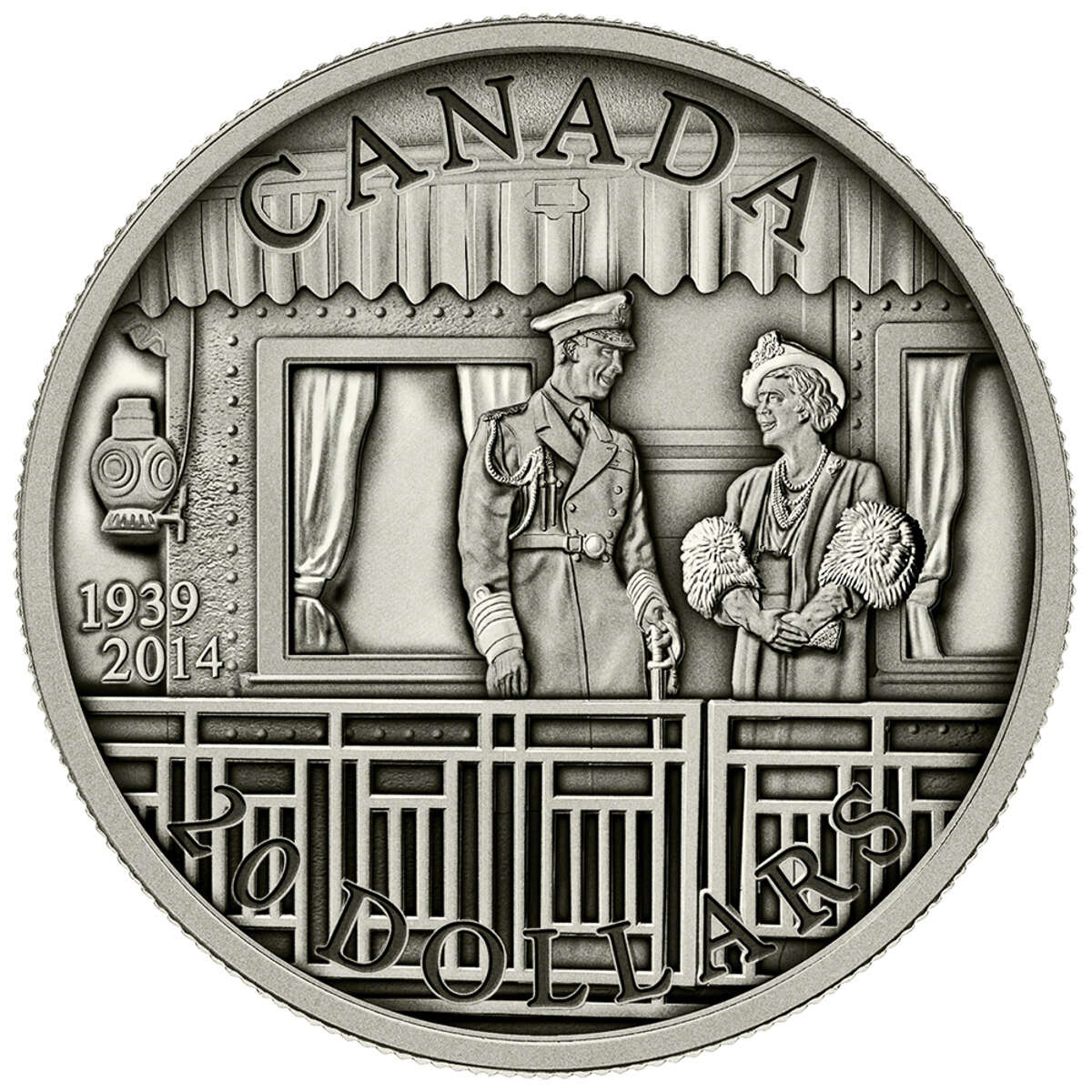 1 oz 2014 $20 The First Royal Visit, 75th Anniversary - Pure Silver Coin