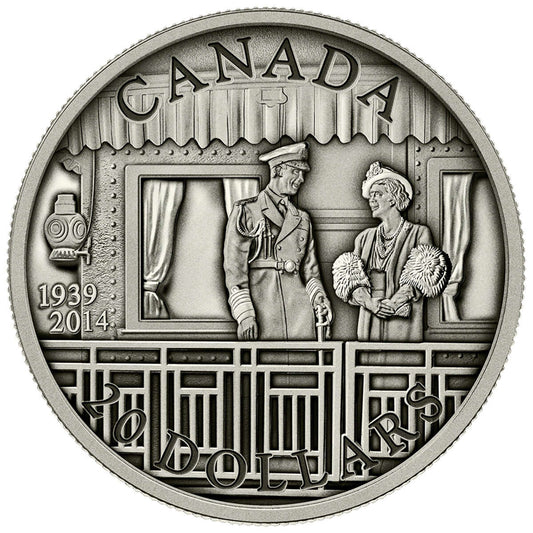 1 oz 2014 $20 The First Royal Visit, 75th Anniversary - Pure Silver Coin