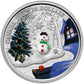 1 oz 2014 $20 Venetian Glass Snowman - Pure Silver Coin