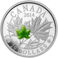 1 oz Fine Silver Coin - Majestic Maple Leaves with Jade - Mintage: 8,500 (2014)