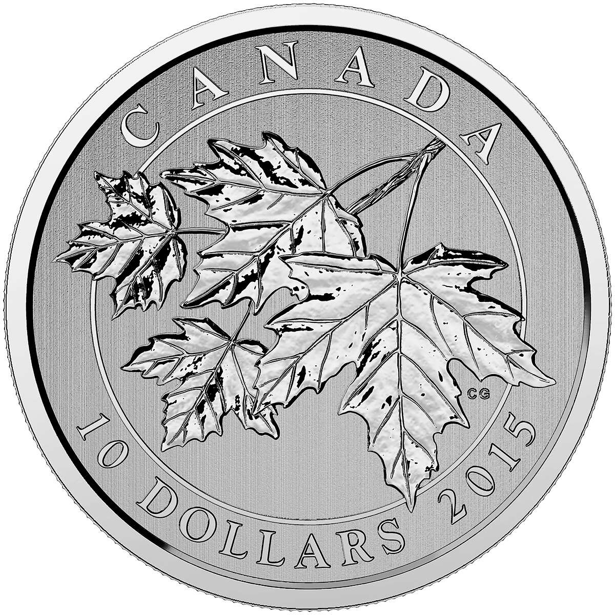 1/2 oz 2015 $10 Maple Leaf - Pure Silver Coin