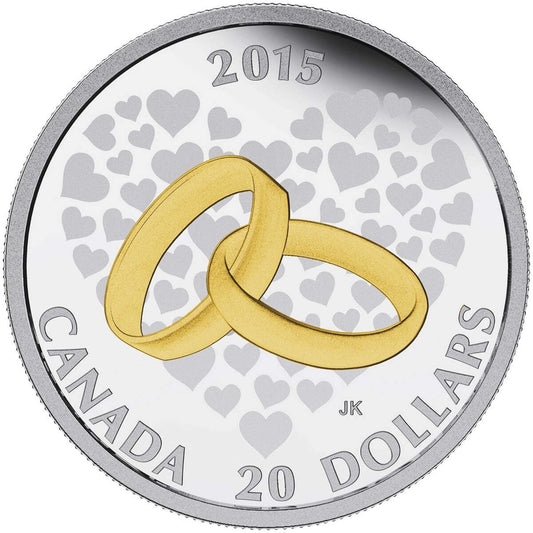 1 oz 2015 $20 Wedding - Pure Silver Coin