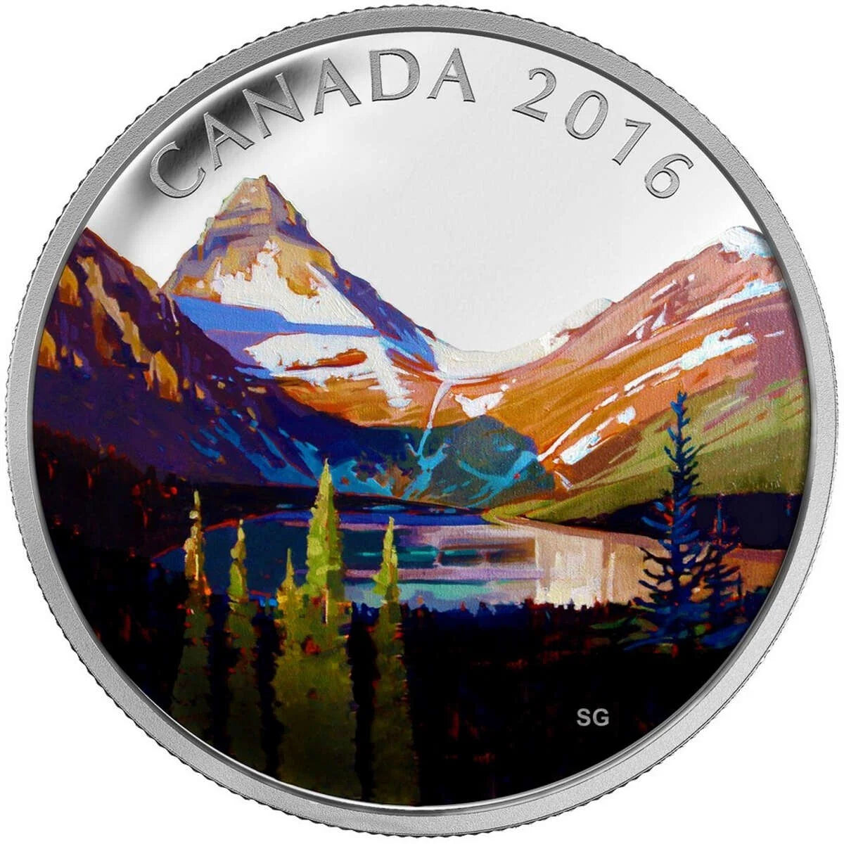 1 oz 2016 $20 Canadian Landscape Series: The Lake - Pure Silver Coin