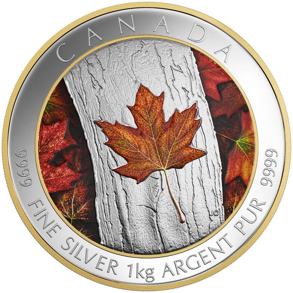 1 kg 2016 $250 Maple Leaf Forever - Pure Silver Coin