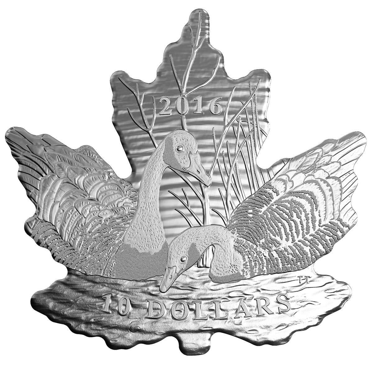 1/2 oz 2016 $10 Maple Leaf Silhouette: Canada Geese - Pure Silver Coin