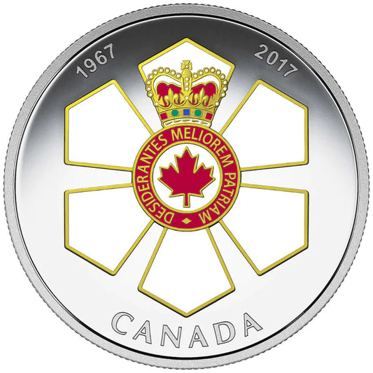1 oz. Pure Silver Coin - Canadian Honours: 50th Anniversary of the Order of Canada (2017)
