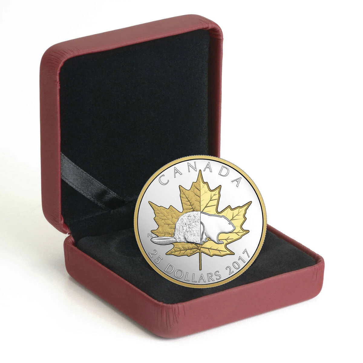 2017 $25 Timeless Icons: Beaver - Pure Silver Piedfort Coin