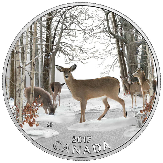 1/2 oz. Pure Silver Coloured Coin - Iconic Canada: Spring Sightings (2017)