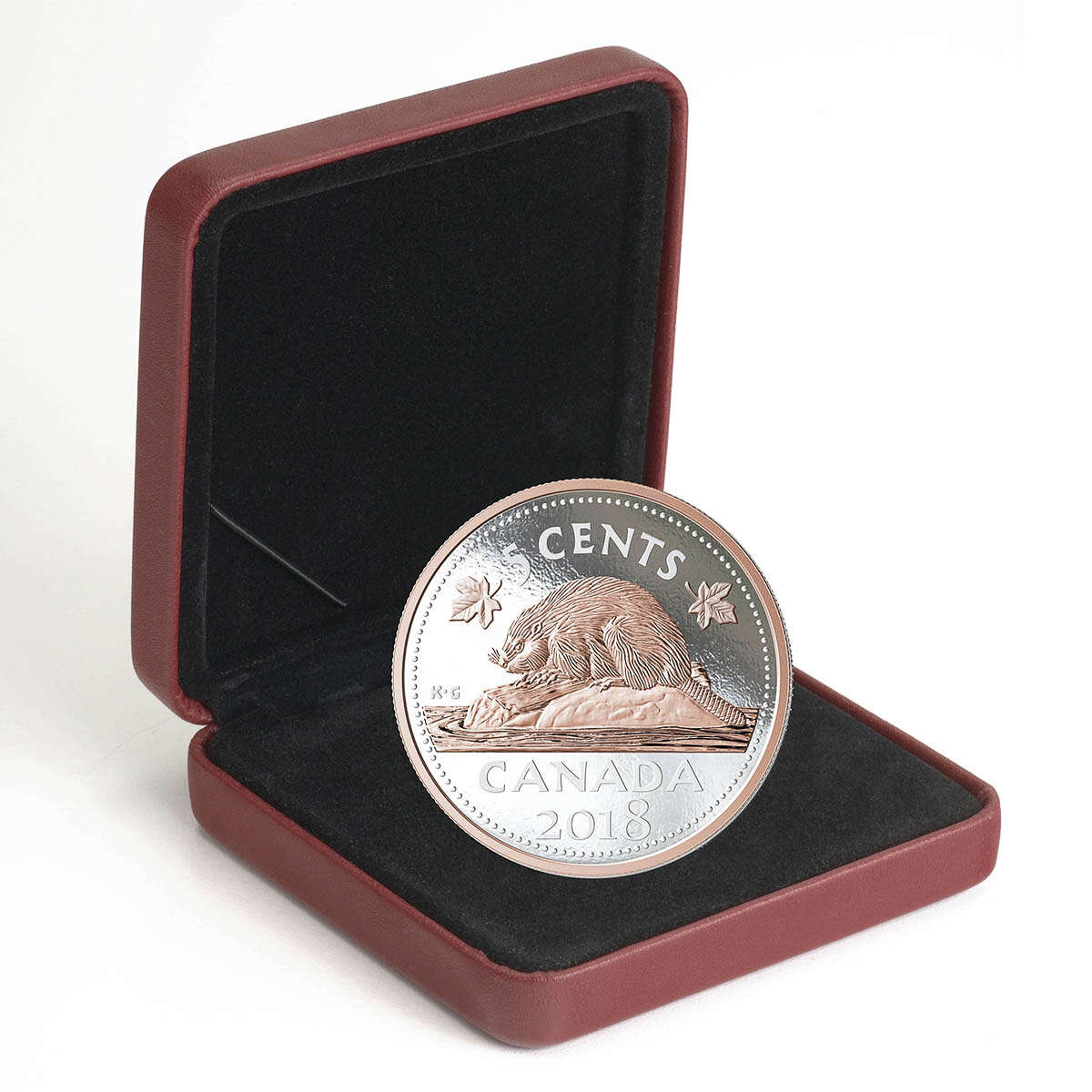 5 oz 2018 5c Big Coin: Beaver - Pure Silver Coin