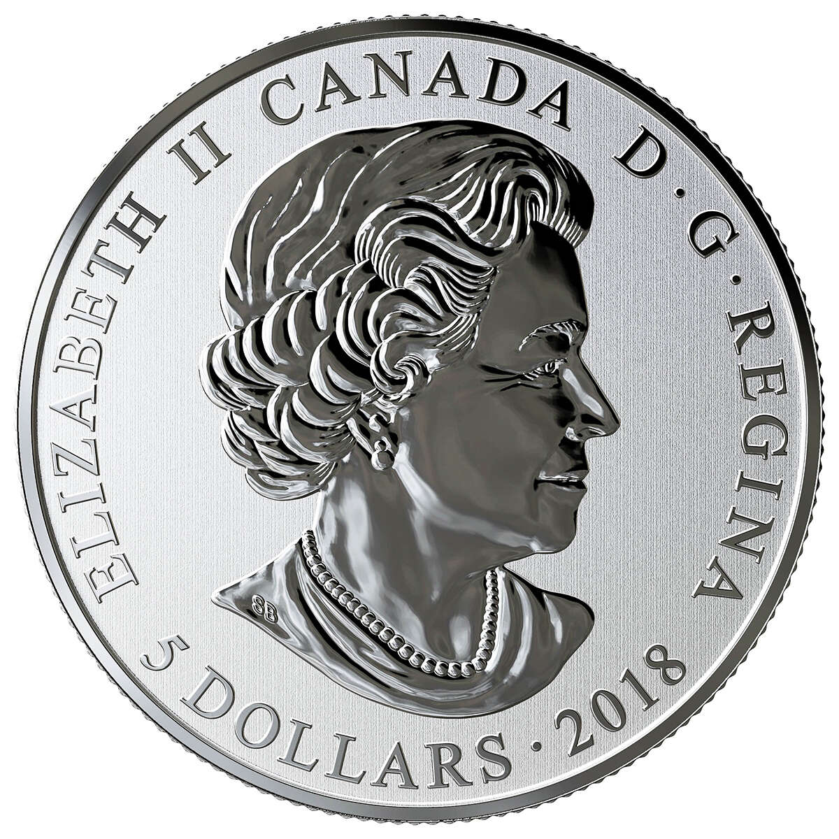 1/4 oz 2018 $5 Hearts Aglow - Pure Silver Coin