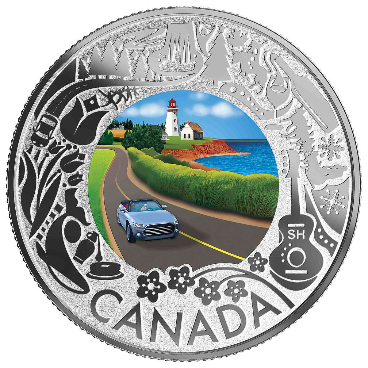 1/4 oz 2019 $3 Celebrating Canadian Fun and Festivities: Coastal Drive - Pure Silver Coin