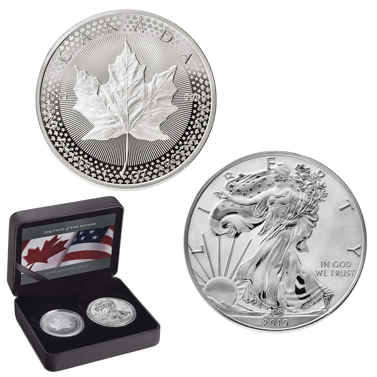 2019 $1 Pride Of Two Nations (Canada Version) - Pure Silver 2-Coin Set