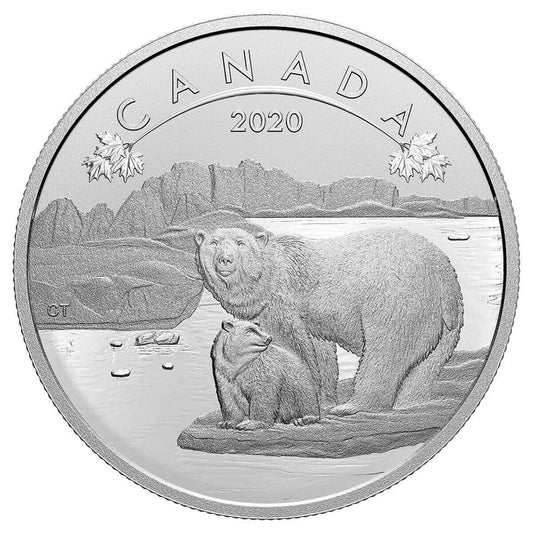 1/2 oz. Pure Silver Coin - O Canada! - Polar Bears (2020)