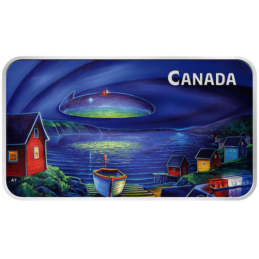 2020 $20 Canada's Unexplained Phenomena: The Clarenville Event - Pure Silver Coin with blacklight