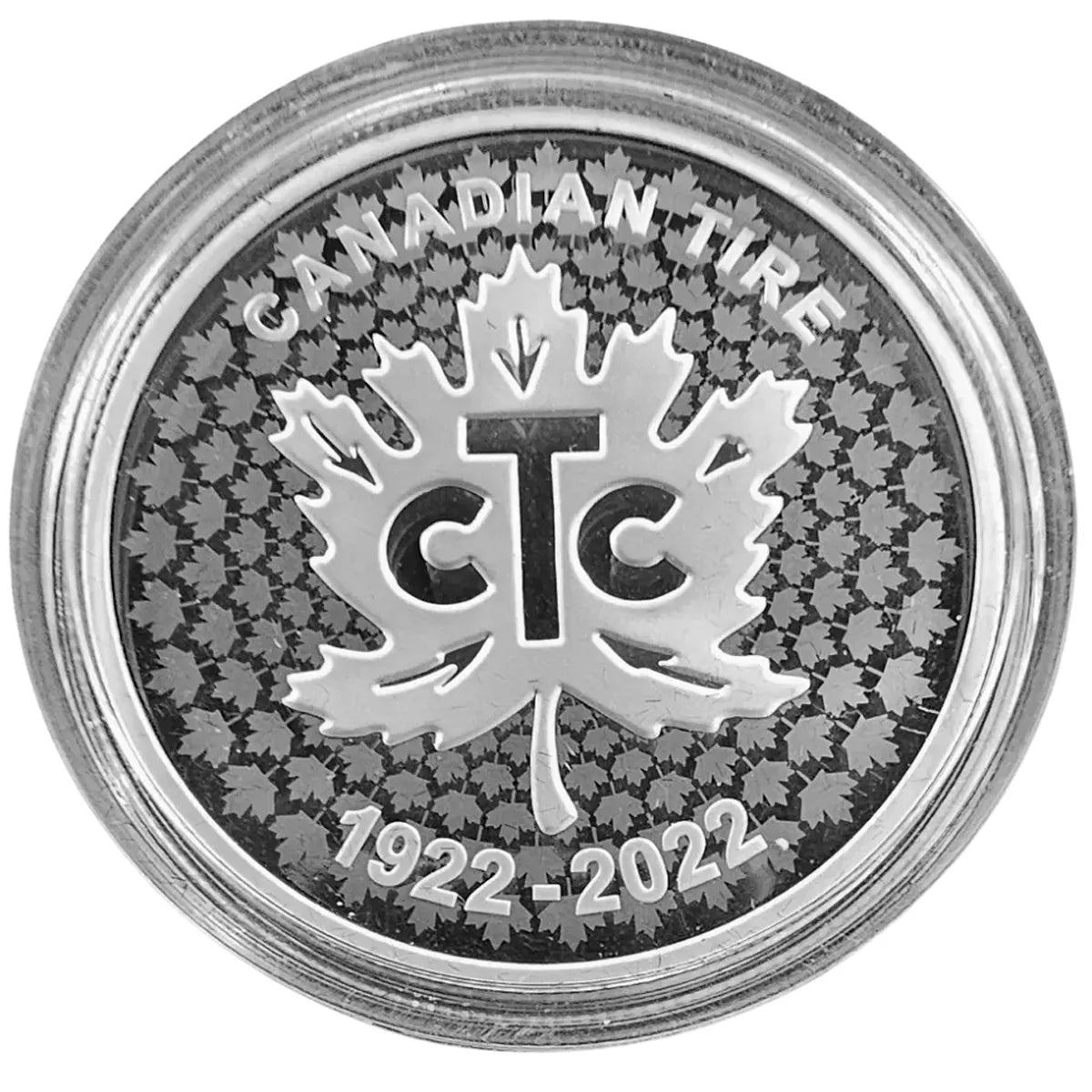1 oz 2022 Canadian Tire 100th Anniversary - Pure Silver Medallion