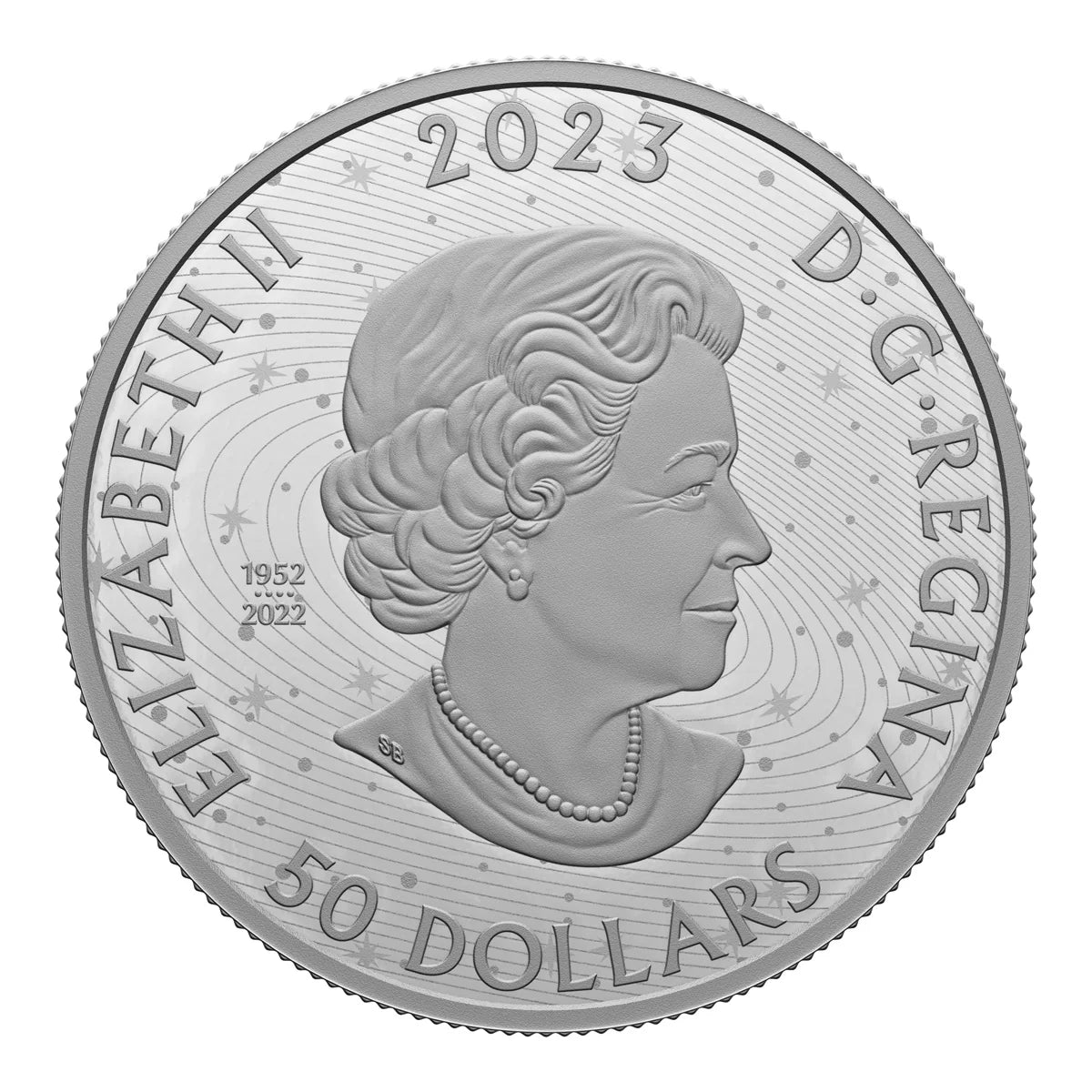 5 oz 2023 $50 Pingualuit Crater: Crystal Eye of Nunavik - Pure Silver Coin