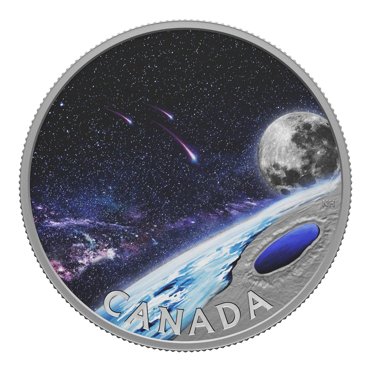 5 oz 2023 $50 Pingualuit Crater: Crystal Eye of Nunavik - Pure Silver Coin