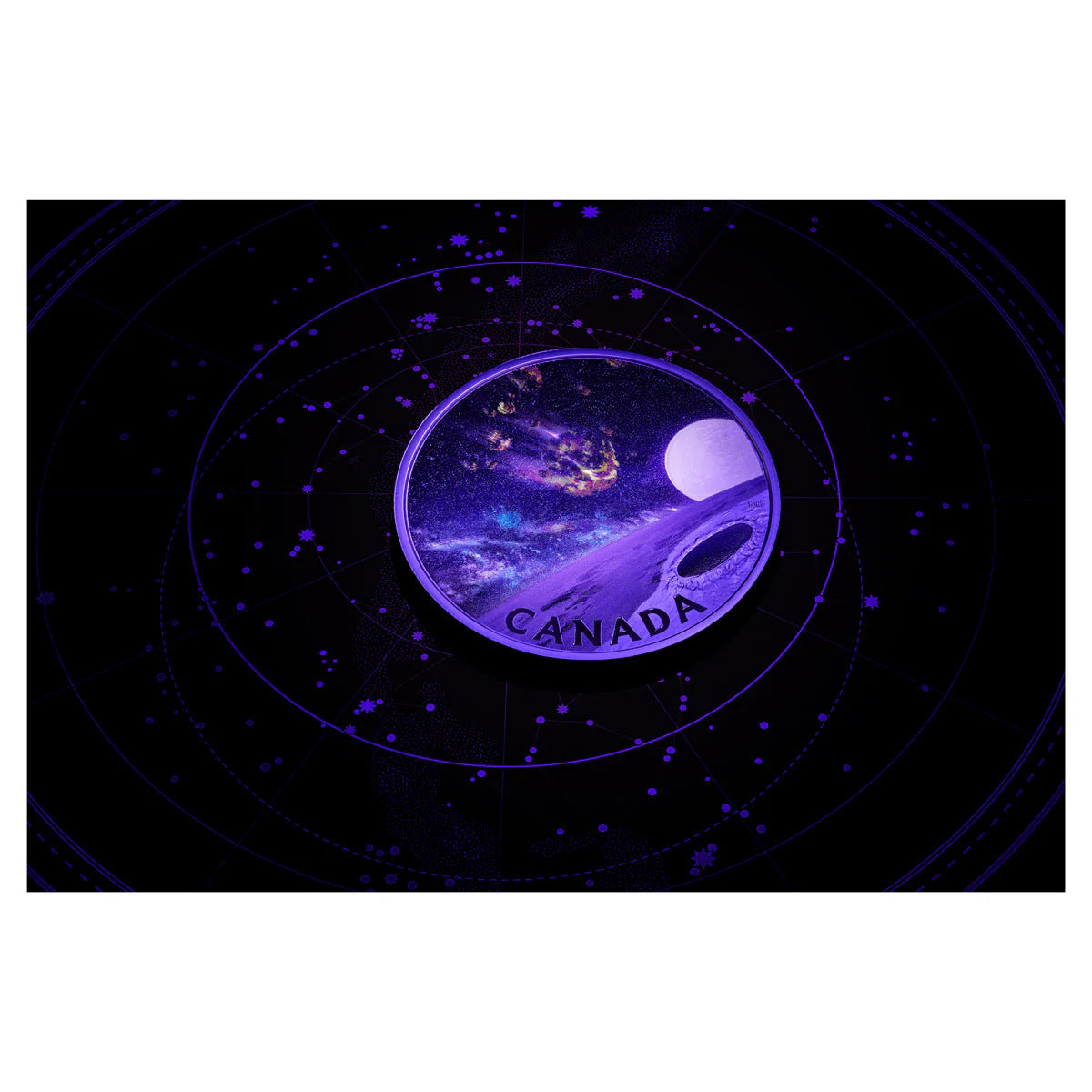 5 oz 2023 $50 Pingualuit Crater: Crystal Eye of Nunavik - Pure Silver Coin