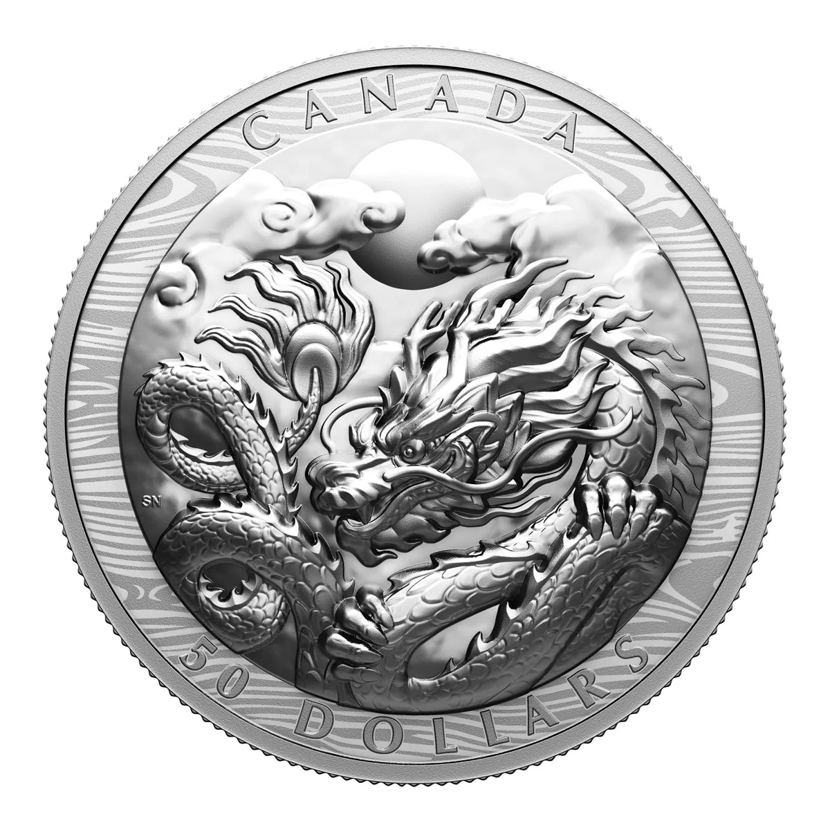 3 oz 2024 $50 Year of the Dragon - Pure Silver Coin
