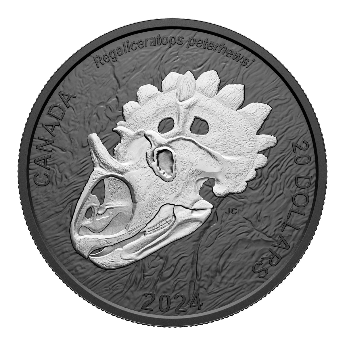 1 oz 2024 $20 Discovering Dinosaurs: Royal Horned Faced - Pure Silver Coin