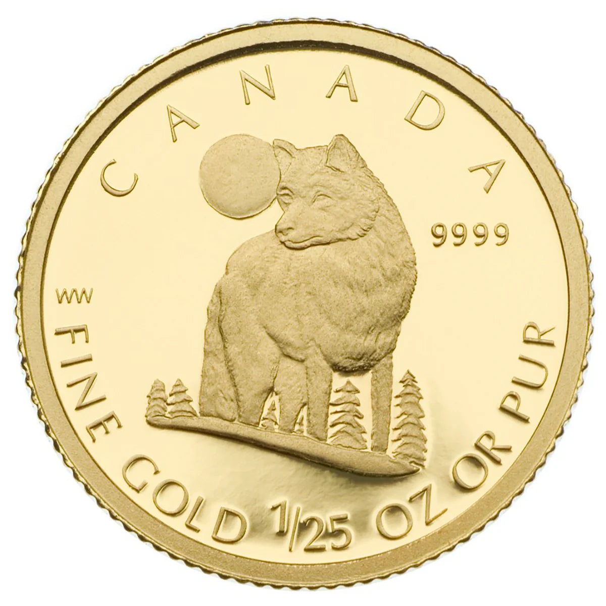 1/25 oz 2007 50c The Wolf - Pure Gold Coin