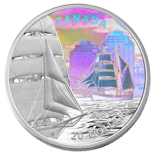 1 oz 2007 $20 Tall Ships: Brigantine - Pure Silver Coin