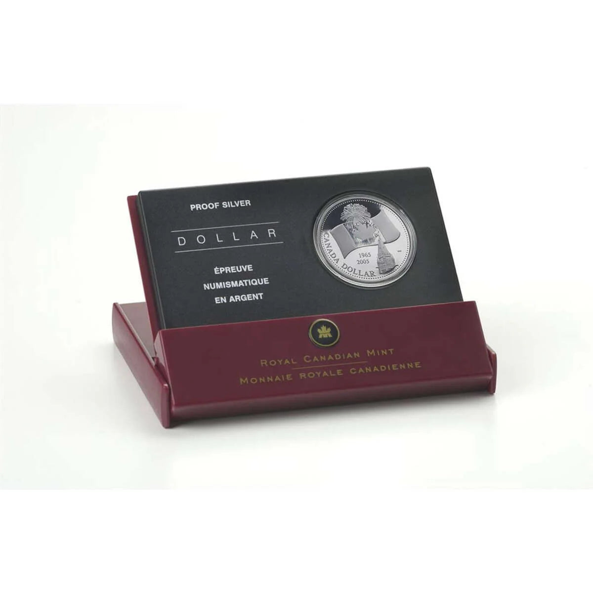 2005 $1 Canada's National Flag, 40th Anniversary - Pure Silver Dollar Proof