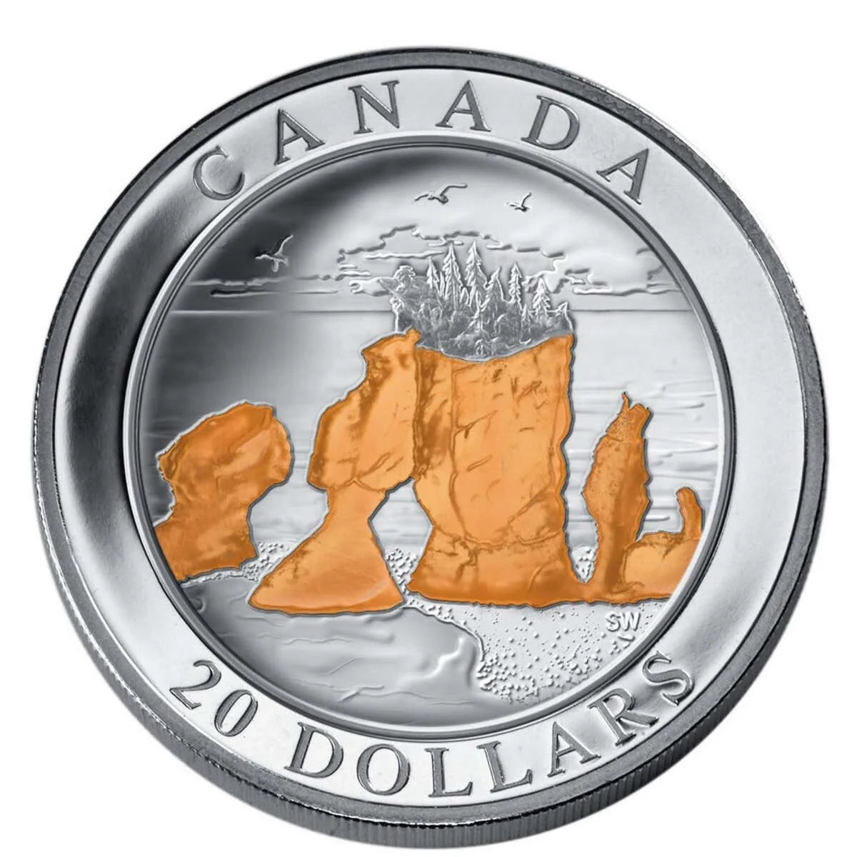 1 oz Silver Coin Hopewell Rocks - $20 2004