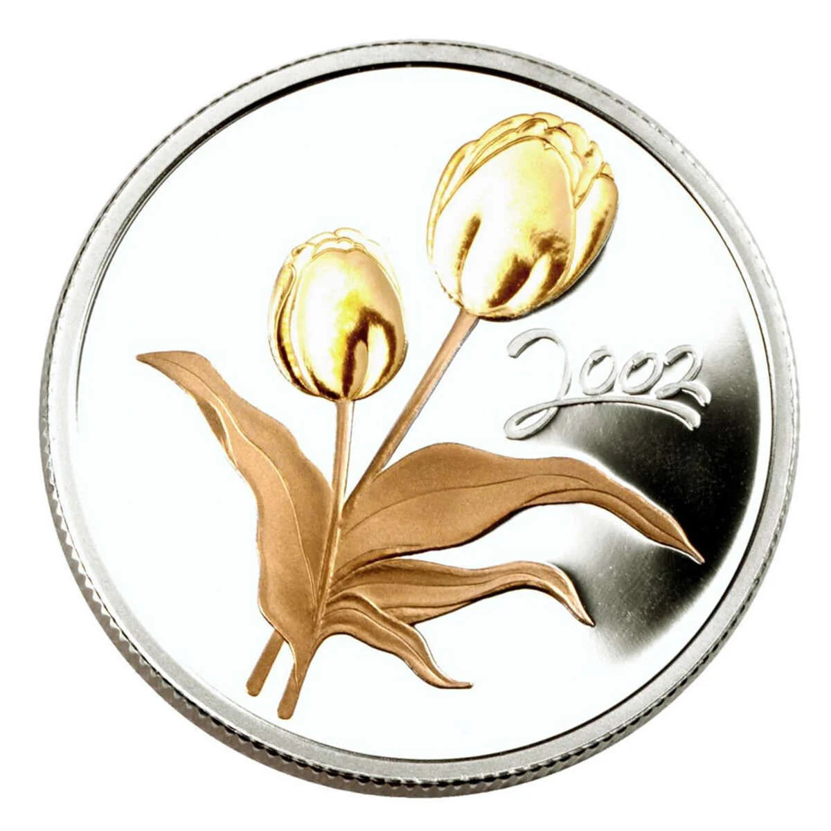 2002 50c Canadian Tulip Festival, 50th Anniversary - Sterling Silver Coin