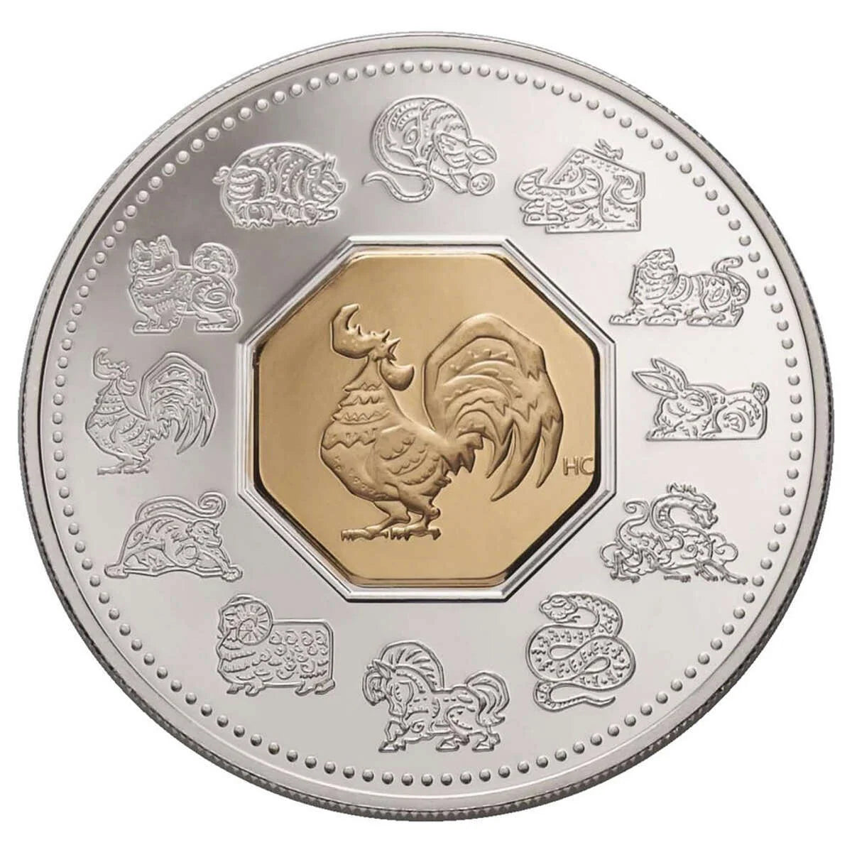 2005 $15 Year of the Rooster - Sterling Silver Coin