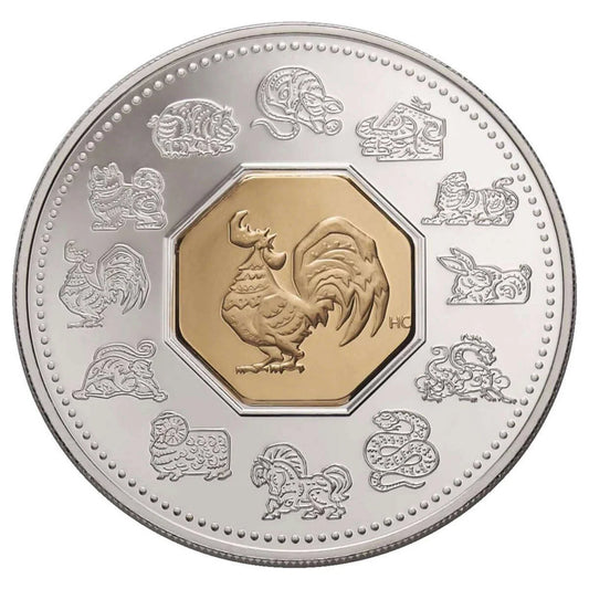 2005 $15 Year of the Rooster - Sterling Silver Coin