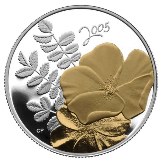 2005 50c Golden Rose - Sterling Silver Coin