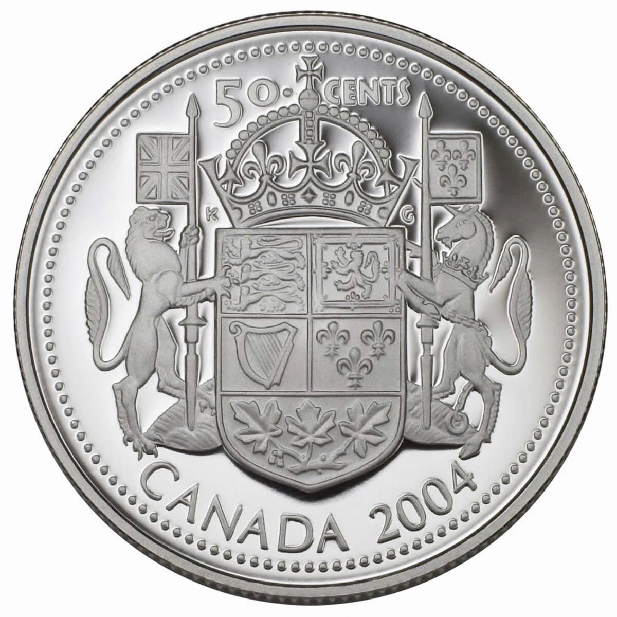 2004 50c Coat of Arms of Canada - Sterling Silver 4 Coin Set