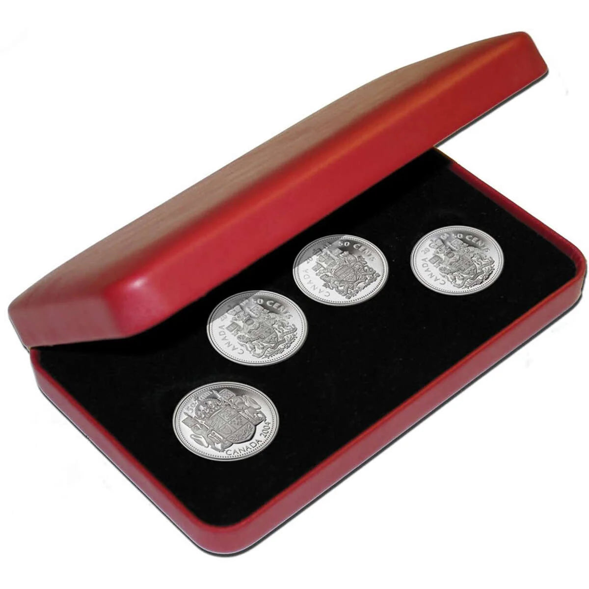 2004 50c Coat of Arms of Canada - Sterling Silver 4 Coin Set