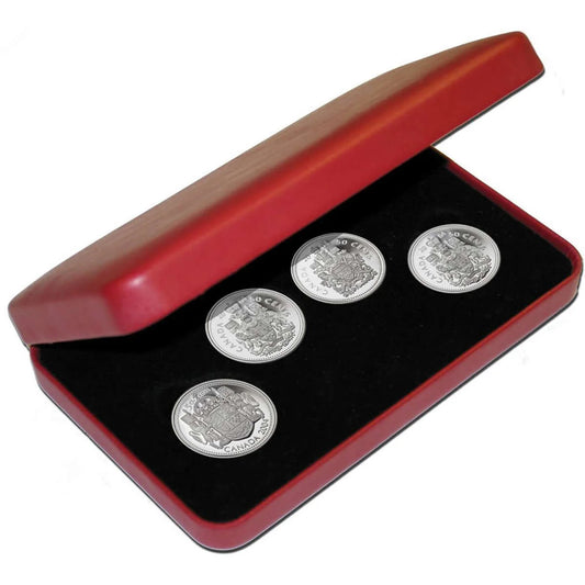 2004 50c Coat of Arms of Canada - Sterling Silver 4 Coin Set