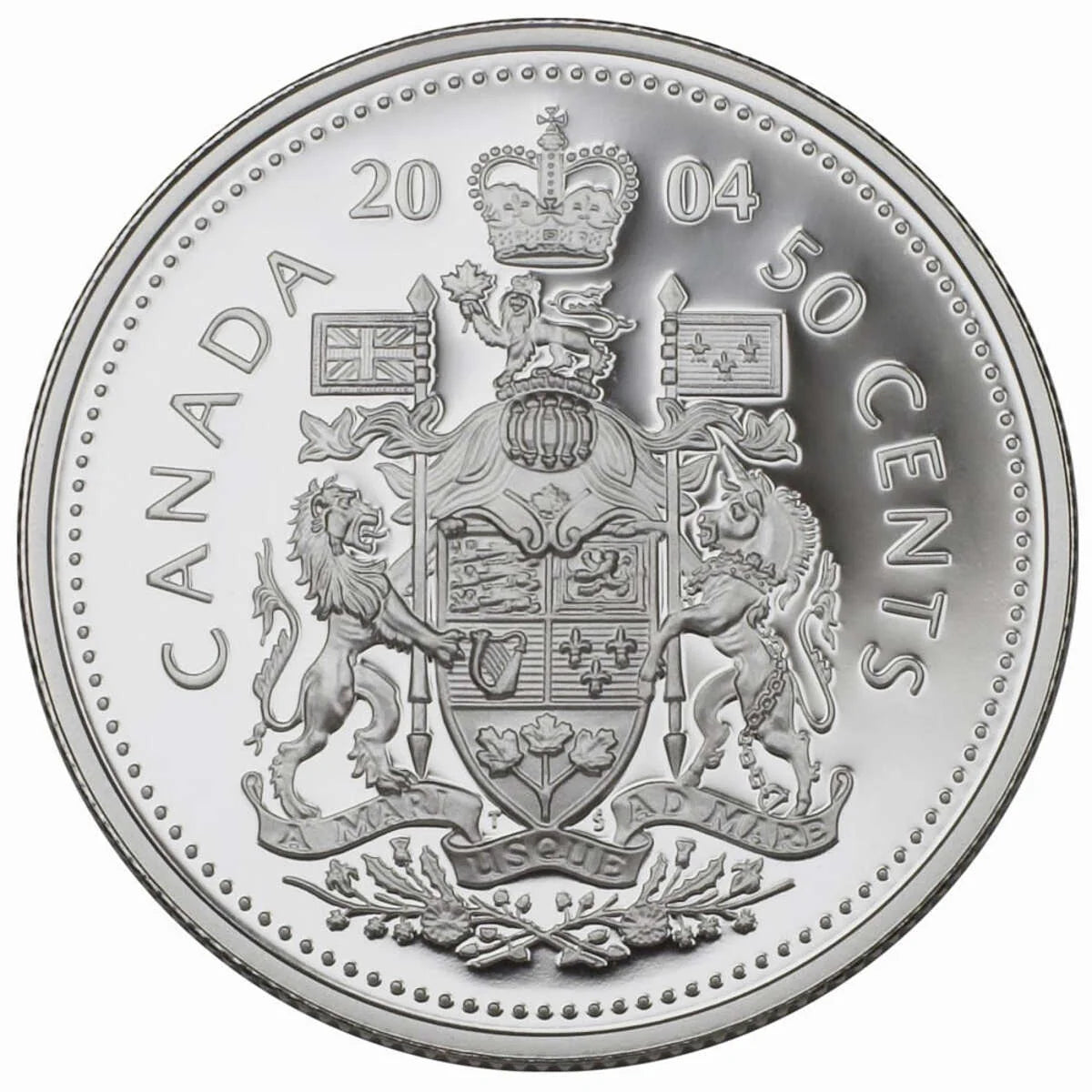 2004 50c Coat of Arms of Canada - Sterling Silver 4 Coin Set