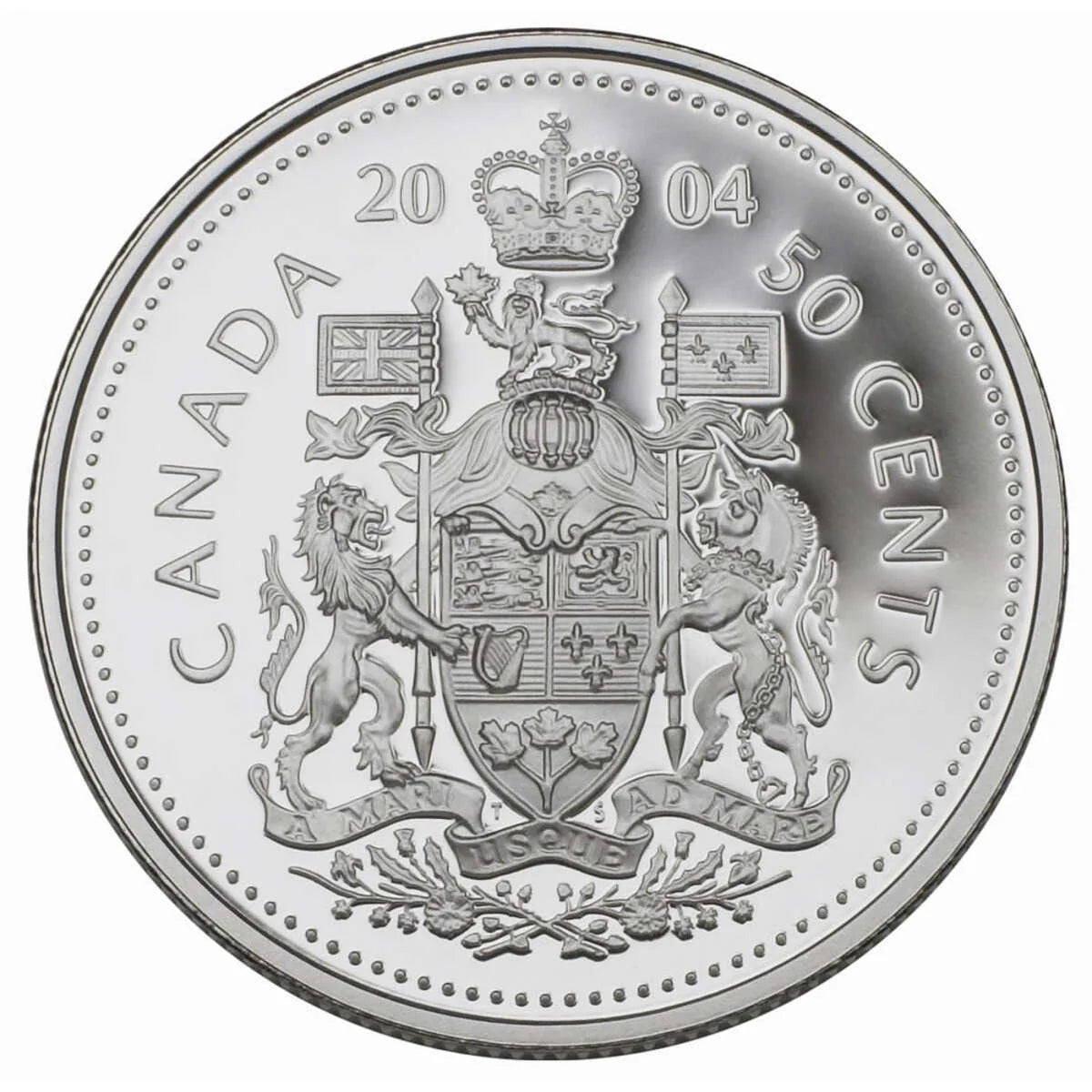 2004 50c Coat of Arms of Canada - Sterling Silver 4 Coin Set