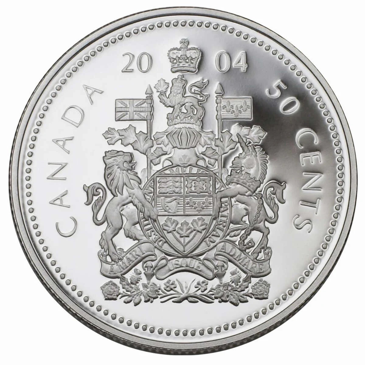 2004 50c Coat of Arms of Canada - Sterling Silver 4 Coin Set