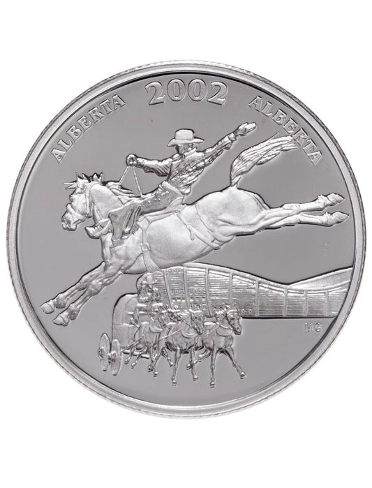 2002 50c Canadian Festivals: Calgary Stampede (Alberta) - Sterling Silver Coin