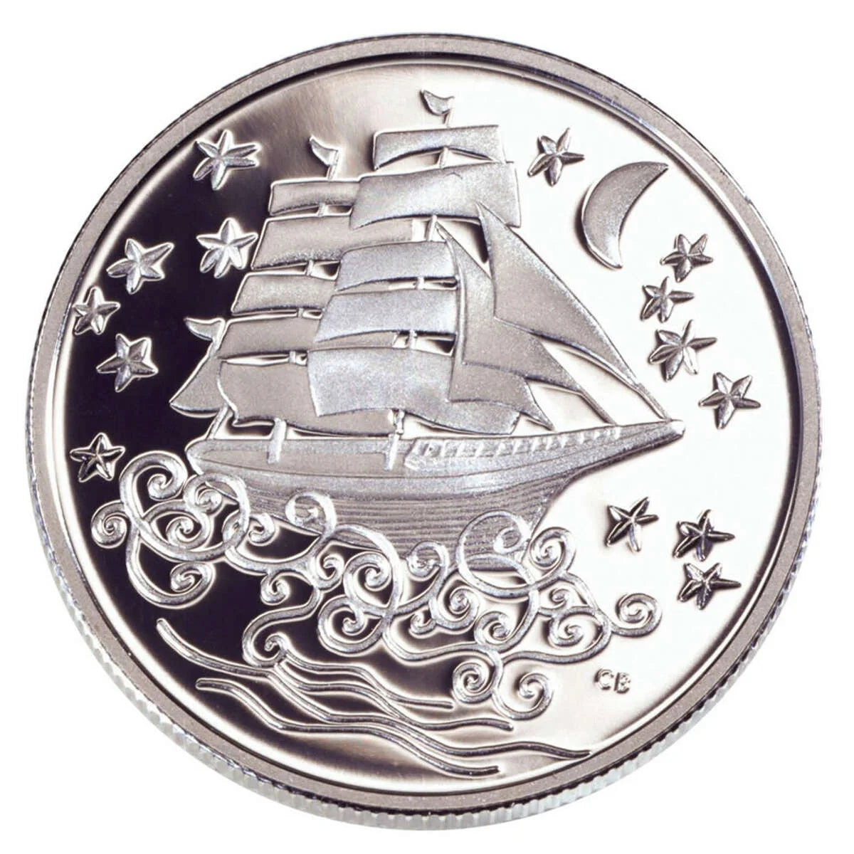 2002 50c Ghostship/Le Vaisseau Fantome: Canada's Folklore and Legends Series - Sterling Silver Coin
