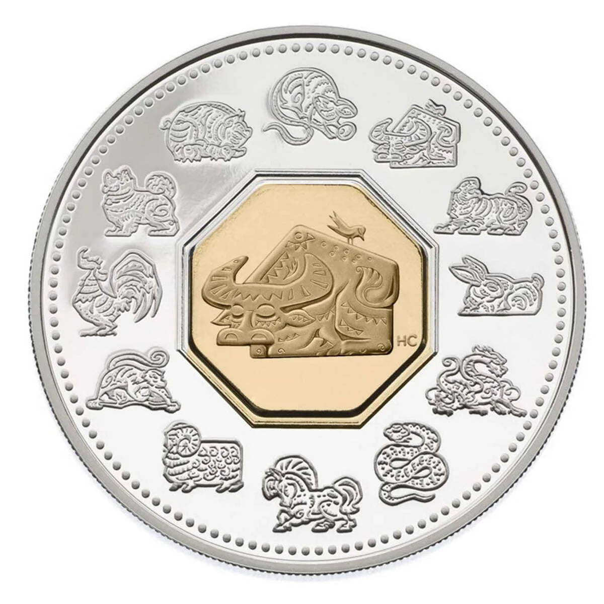 2009 $15 Year of the Ox - Sterling Silver Cameo Coin