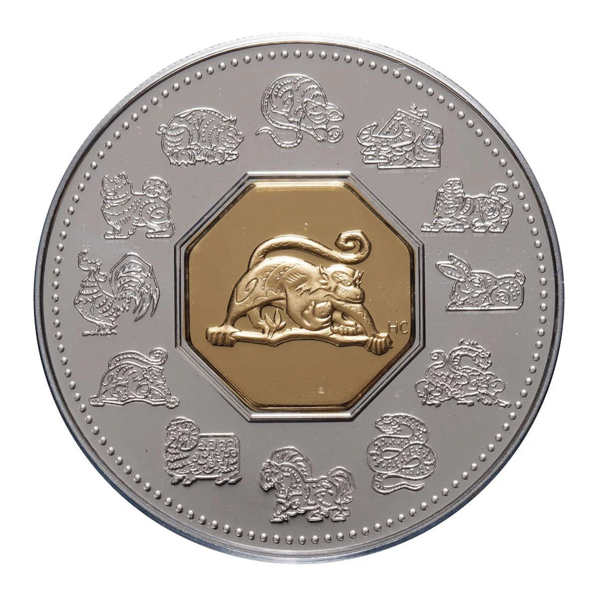 2004 $15 Year of the Monkey - Sterling Silver Coin