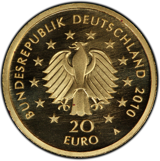 1/8 oz Gold German 20 Euro Coin - Random Year - .9999 Au