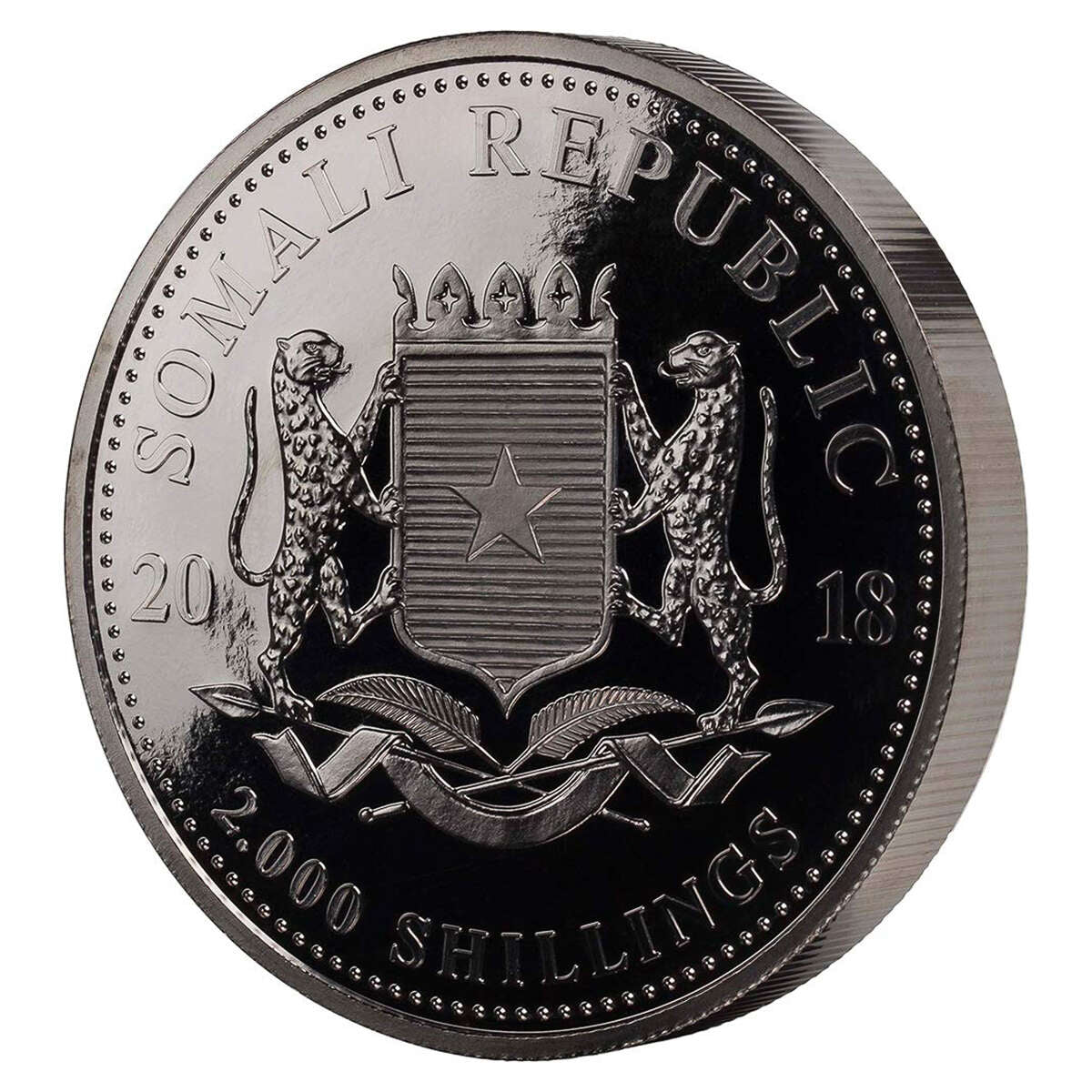 1 kg 2018 2000 Schillings Golden Enigma: Somalia Elephant Coin