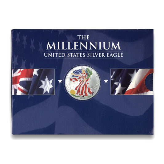 2000 $1 The Millennium United States Silver Eagle - Fine Silver Coin