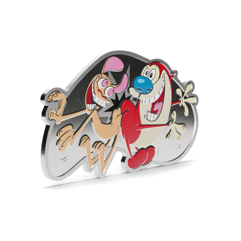 1 oz 2025 $2 Nicktoons Ren & Stimpy: Butt Bump - Pure Silver Coin