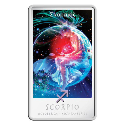 1 oz 2011 – Kagaya Zodiac: Scorpio 2 Dollars Coloured Silver Coin