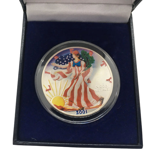 1 oz 2001 American Eagle Colorized Silver Coin - United States Mint